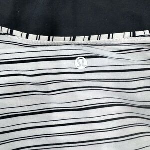 lululemon athletica Black and White Striped Long Sleeve Tee